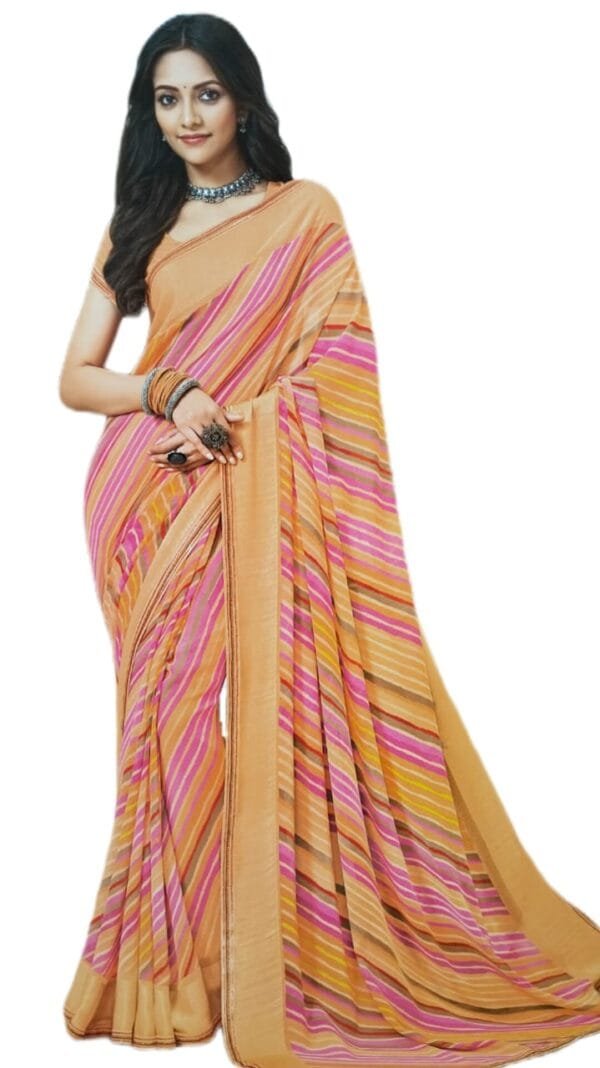 Laxmipati Indu N-2078 Georgette Multicolor Saree