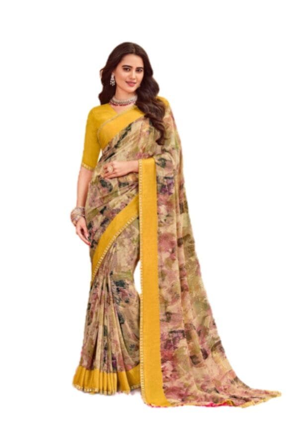 Laxmipati Rangmanch N-2304 Multicolor Georgette Saree